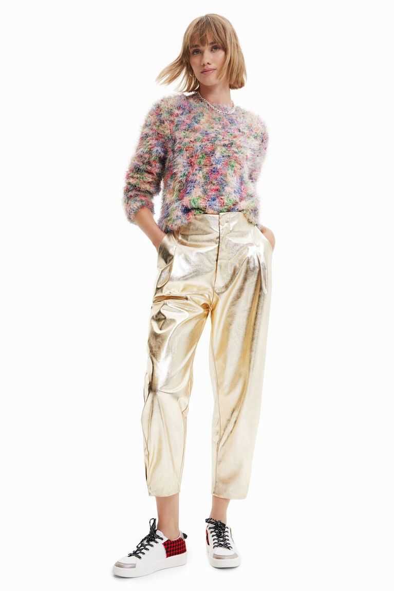 Leggins Desigual Metallic-effect slouchy trousers Mujer | RGS426053