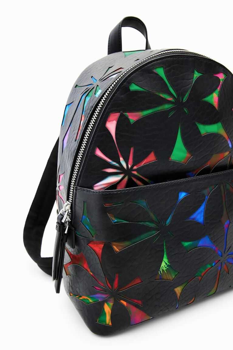 Mochilas Desigual Small with die-cut flowers Mujer | JVI091578