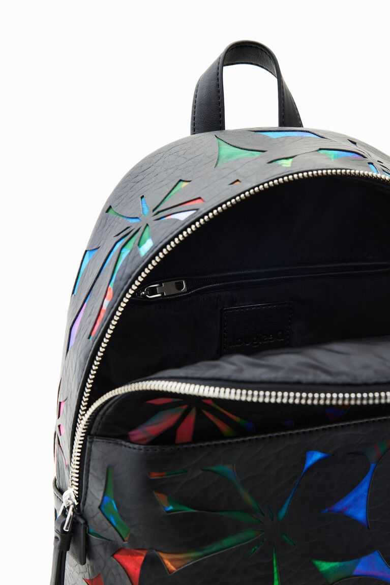 Mochilas Desigual Small with die-cut flowers Mujer | JVI091578