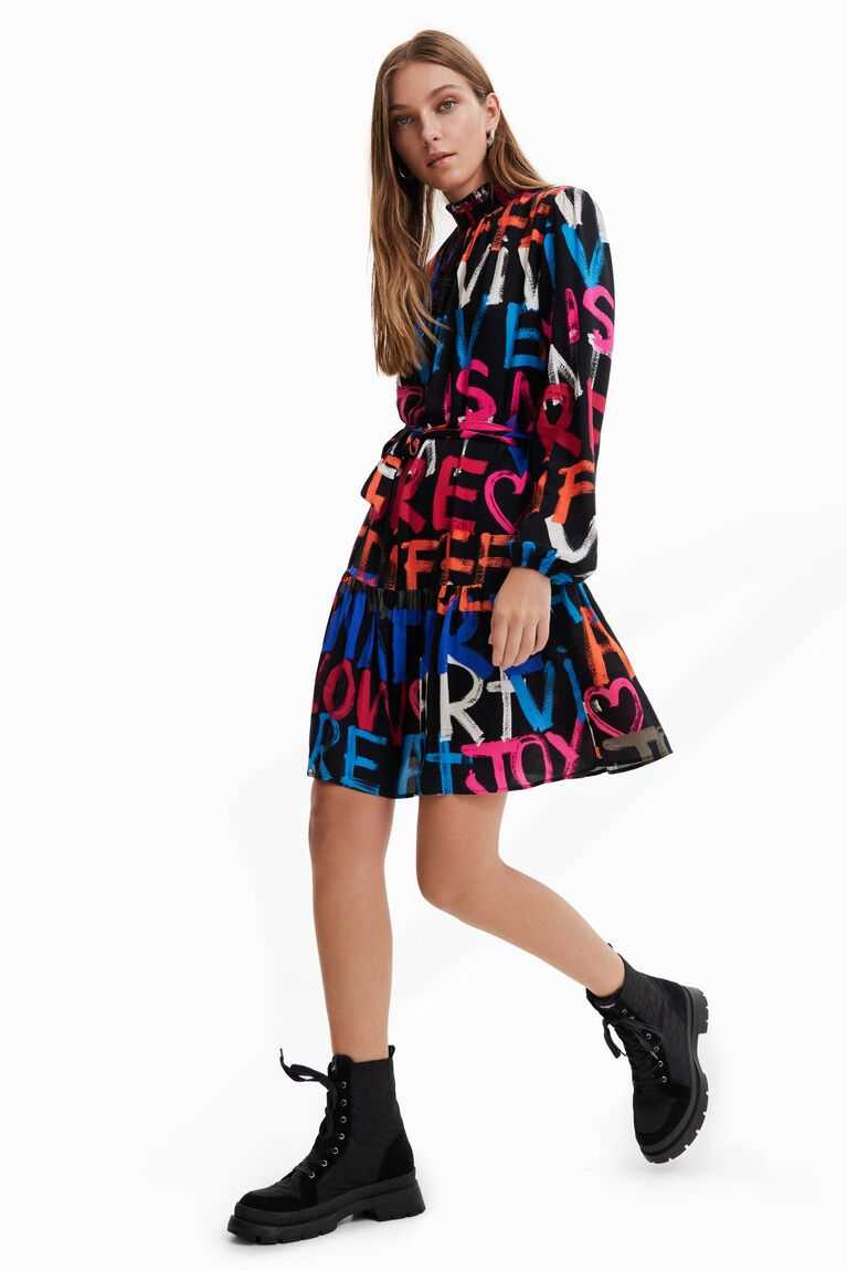 Mono Desigual Corta tunic with messages Mujer | UZL542608