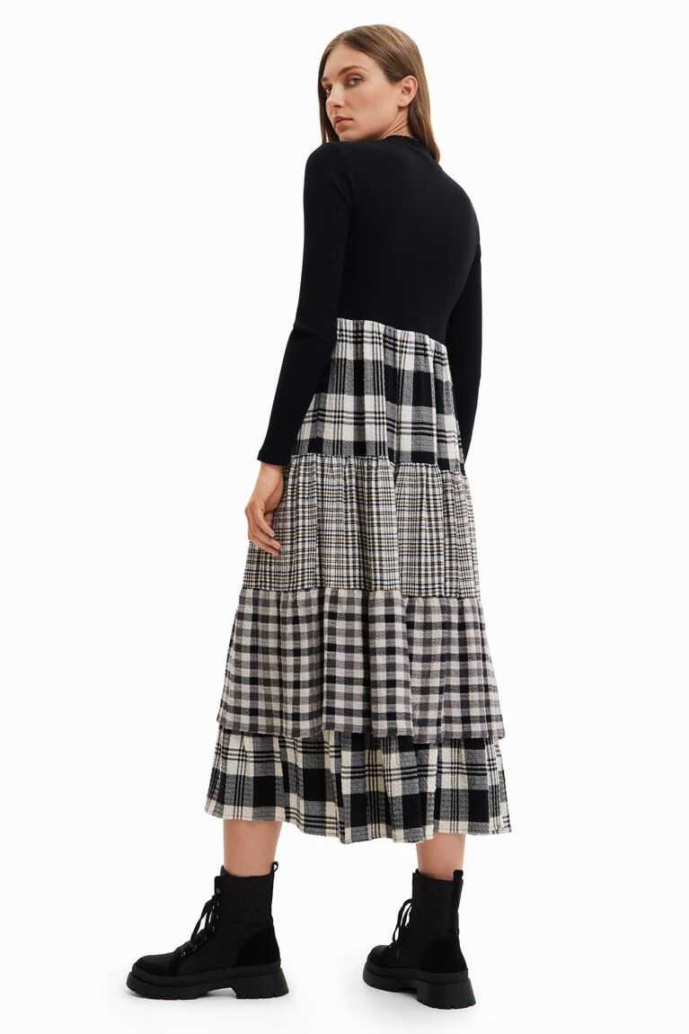 Mono Desigual Midi with plaid skirt Mujer | IAZ561248