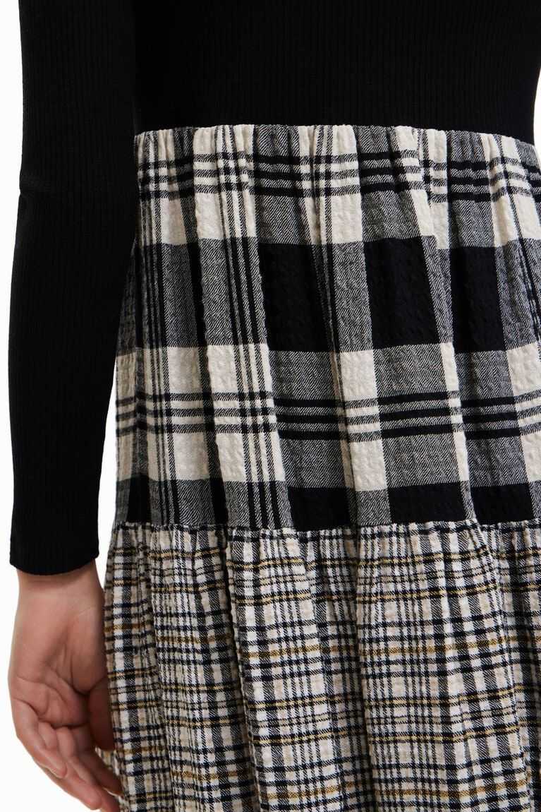 Mono Desigual Midi with plaid skirt Mujer | IAZ561248