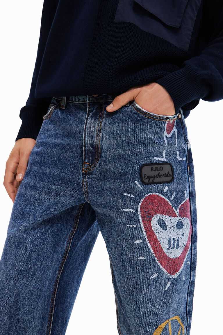 Pantalones Desigual Directo heart jeans Hombre | TYZ130279