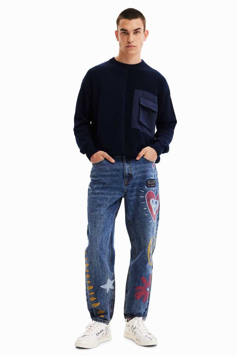 Pantalones Desigual Directo heart jeans Hombre | TYZ130279