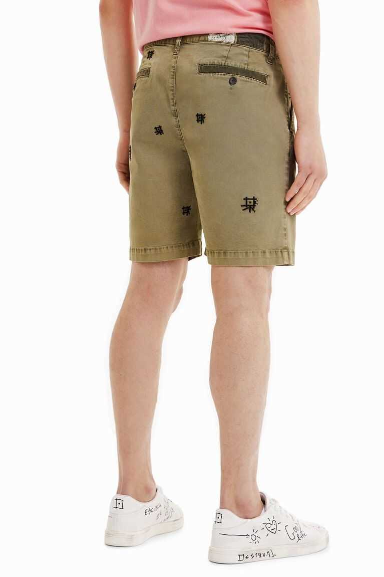 Pantalones Desigual Embroidered Bermuda shorts Hombre | DKS792846