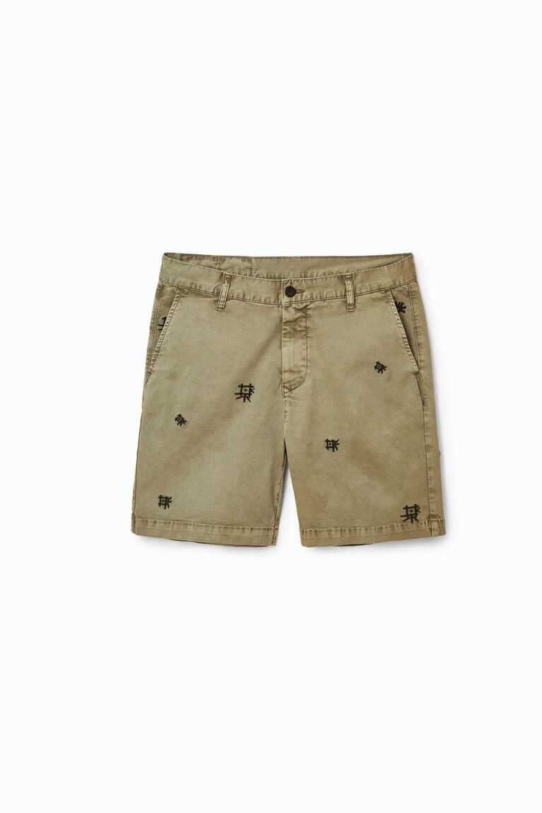 Pantalones Desigual Embroidered Bermuda shorts Hombre | DKS792846