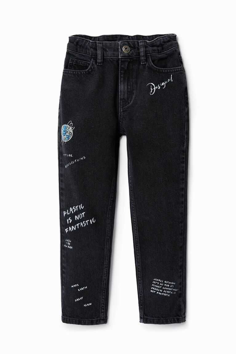 Pantalones Desigual Handwritten text jeans Niño | SIH364829