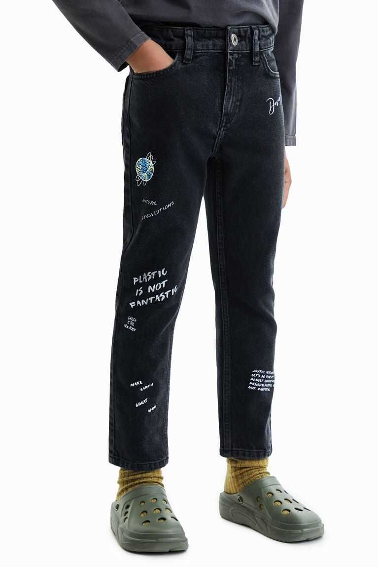 Pantalones Desigual Handwritten text jeans Niño | SIH364829