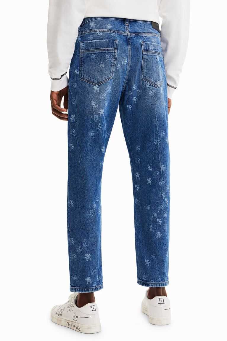 Pantalones Desigual Loose laser print jeans Hombre | LQX132057