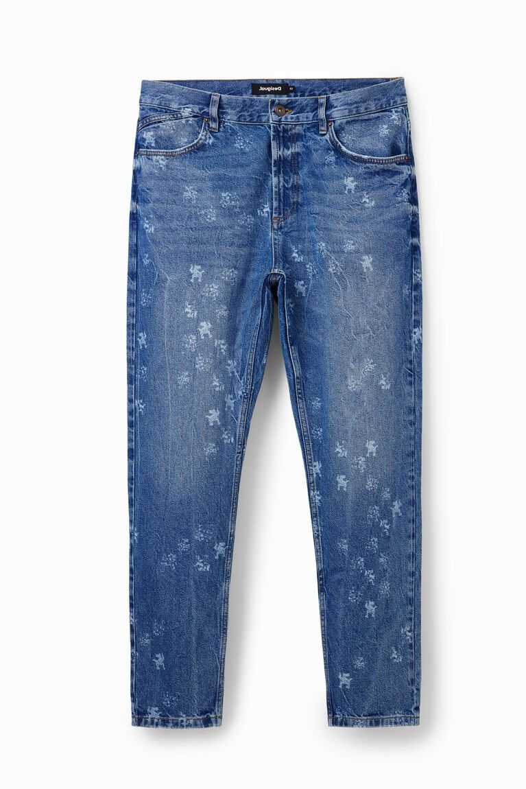 Pantalones Desigual Loose laser print jeans Hombre | LQX132057