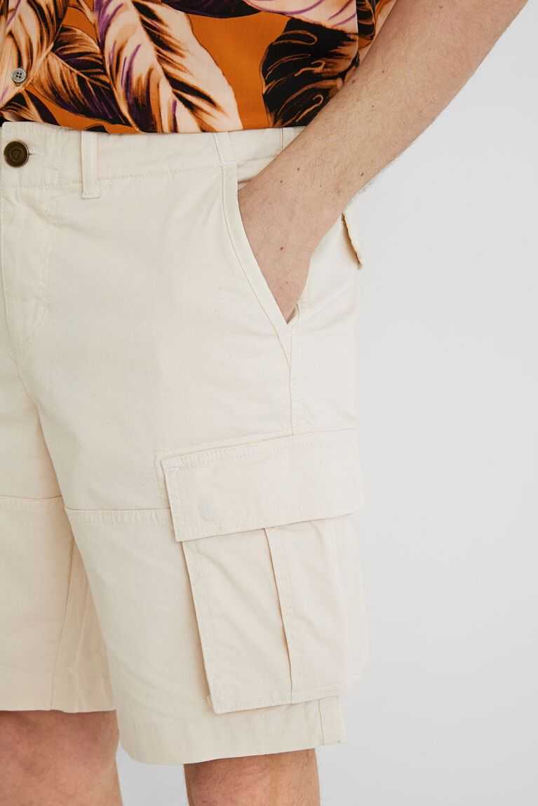 Pantalones Desigual Plain cargo Bermudas Hombre | YLE893702