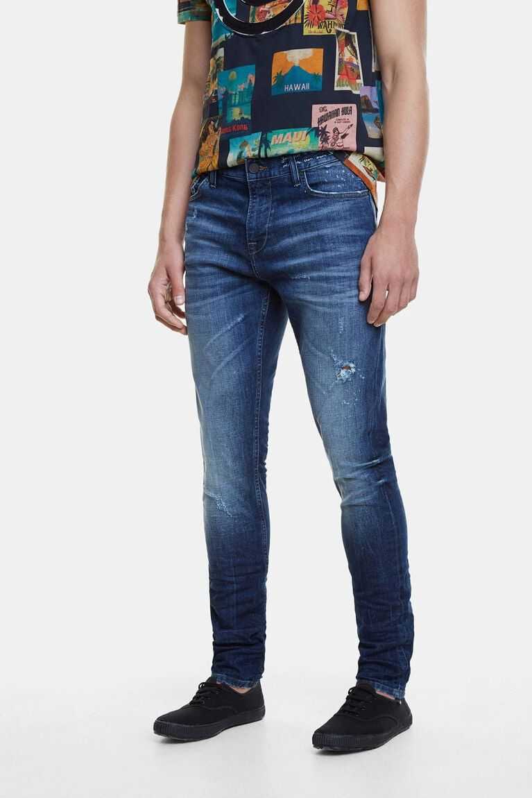 Pantalones Desigual Slim jeans with message Hombre | STV125869