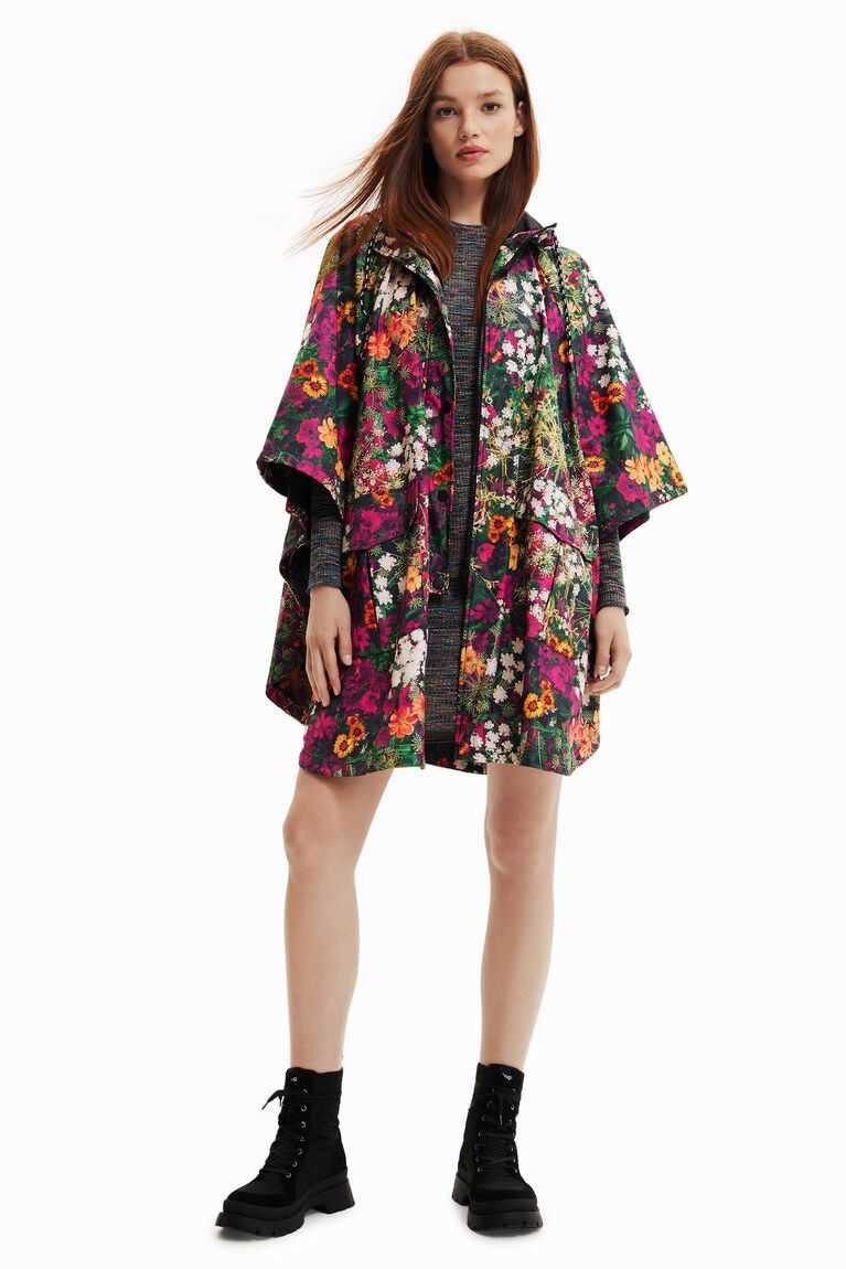 Ponchos Desigual Mini floral raincoat Mujer | FIG978415