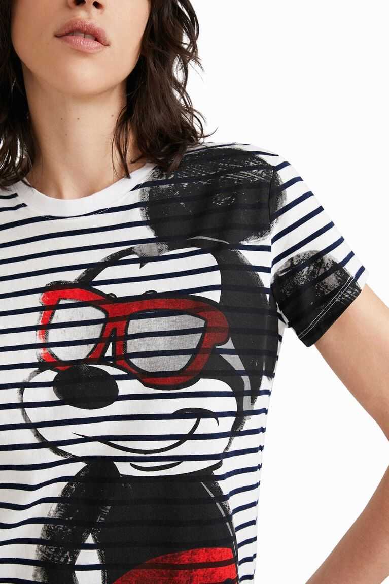 Prendas De Punto Desigual A Rayas Mickey Mouse T-shirt Mujer | SYF715308