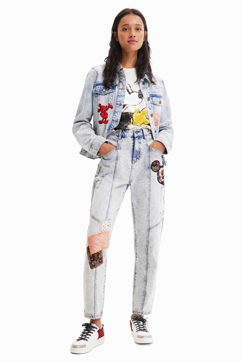 Prendas De Punto Desigual Disney\'s Mickey Mouse denim jacket Mujer | HKT436259