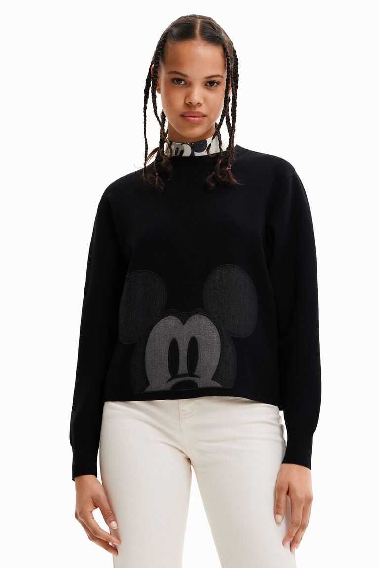 Prendas De Punto Desigual Disney\'s Mickey Mouse patch jumper Mujer | WEJ031682