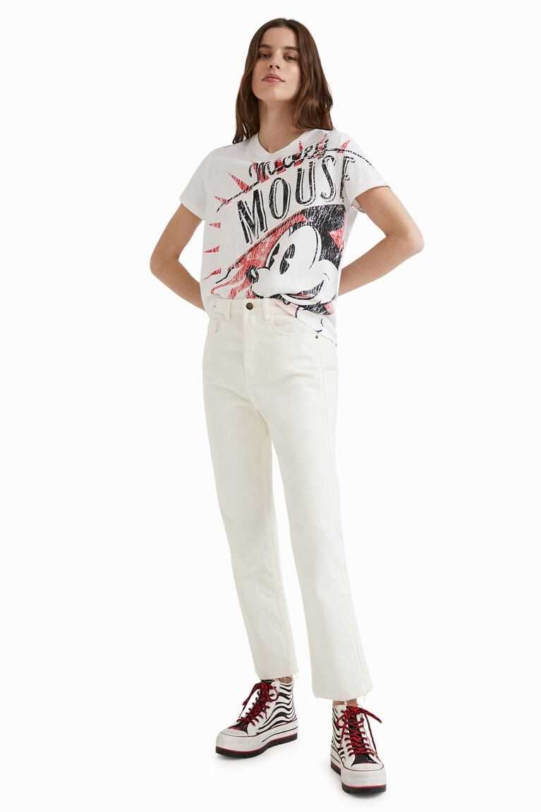 Prendas De Punto Desigual Mickey Mouse T-shirt Mujer | UQG580721