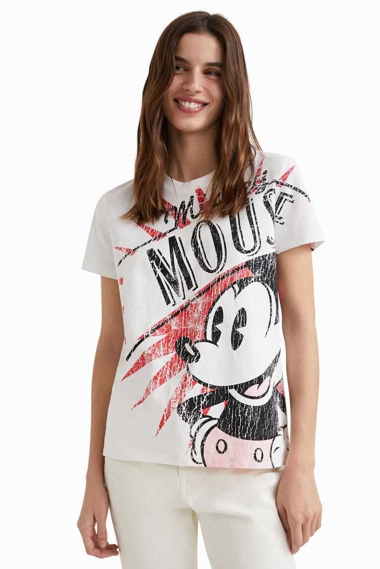 Prendas De Punto Desigual Mickey Mouse T-shirt Mujer | UQG580721