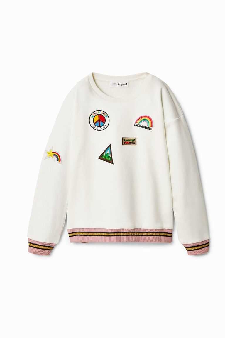 Sudaderas Desigual College with patches Niña | WJC234906