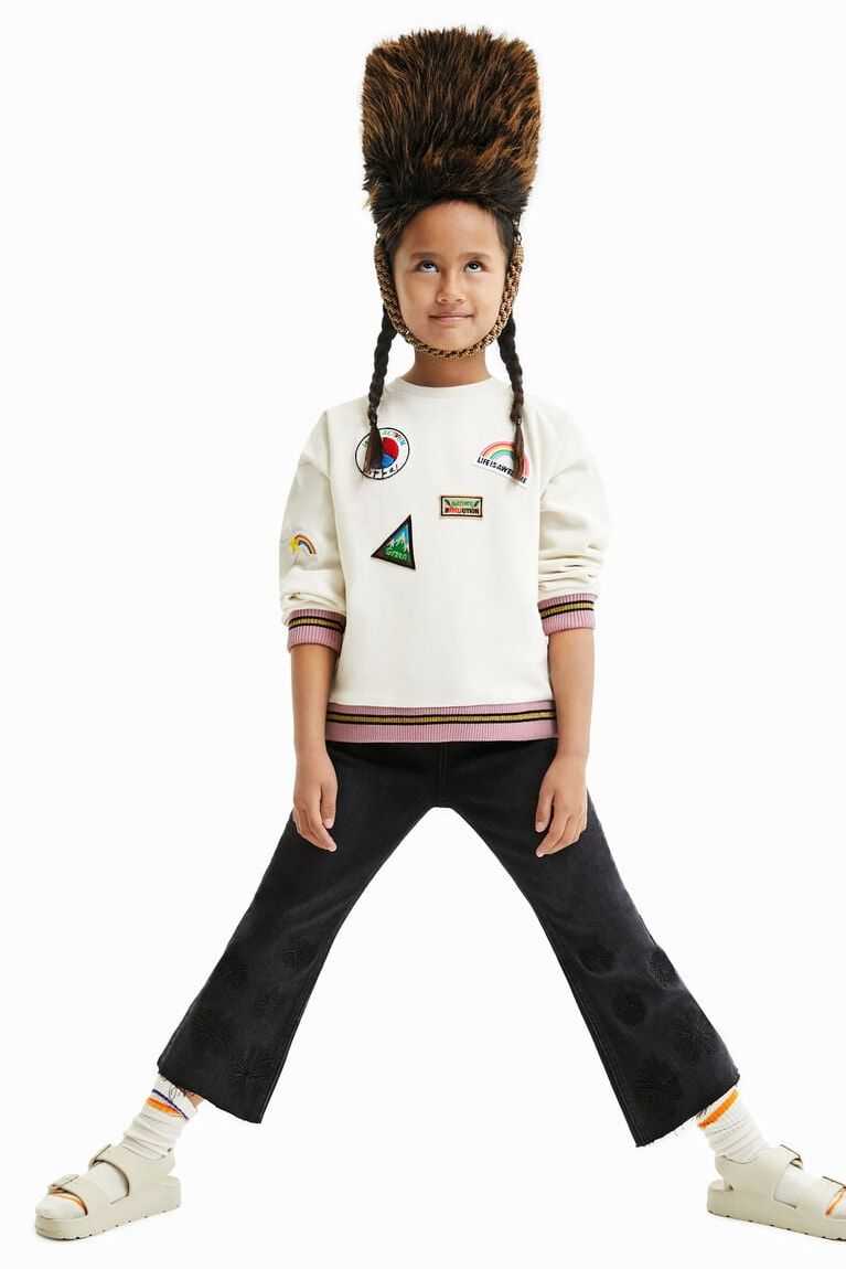 Sudaderas Desigual College with patches Niña | WJC234906