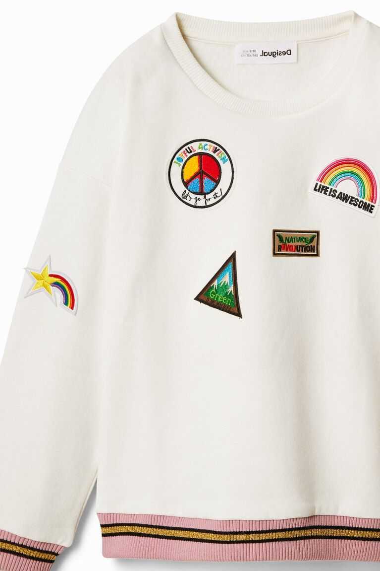 Sudaderas Desigual College with patches Niña | WJC234906