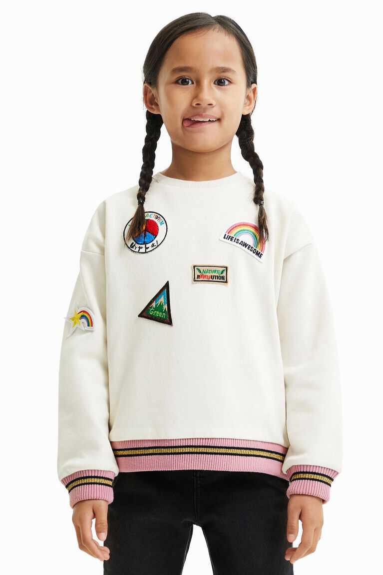 Sudaderas Desigual College with patches Niña | WJC234906