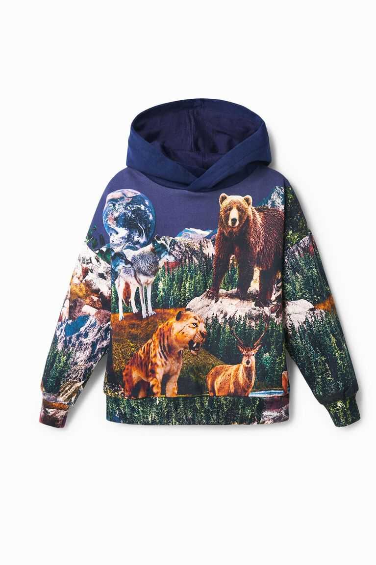 Sudaderas Desigual Digital print animal hoodie Niño | CBS704192