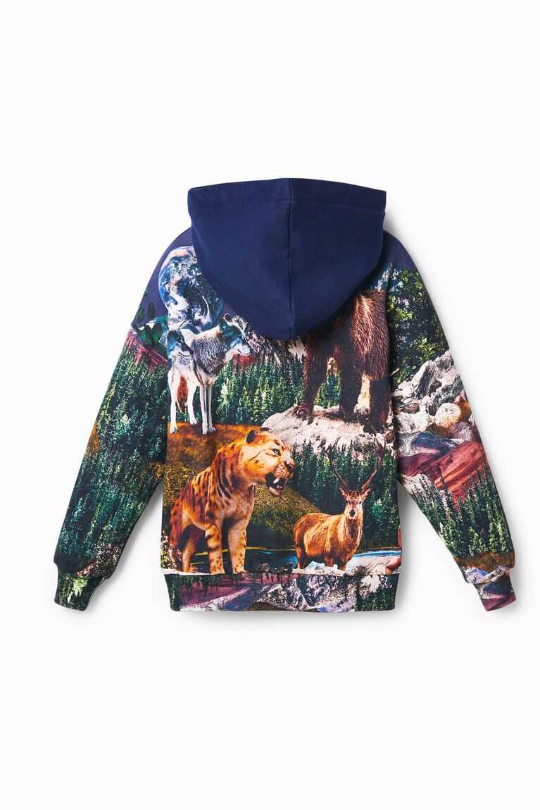 Sudaderas Desigual Digital print animal hoodie Niño | CBS704192