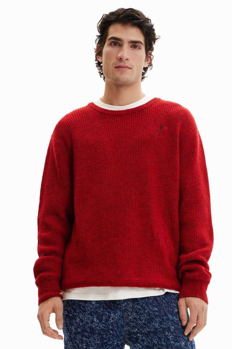 Sudaderas Desigual Embroidered ribbed pullover Hombre | HCV720643