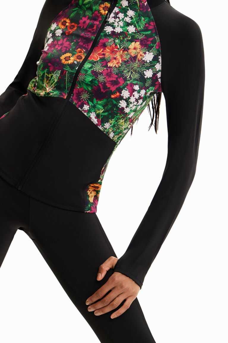 Sudaderas Desigual Floral slim sport jacket Mujer | XLP580267