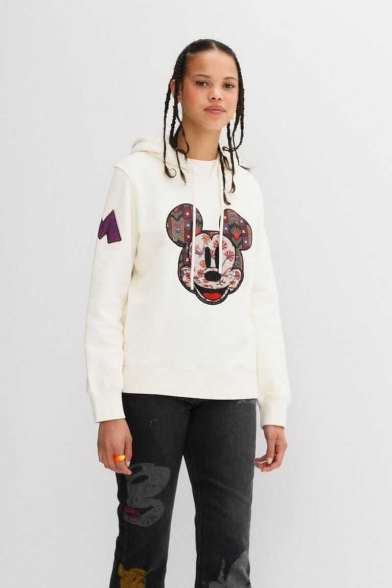 Sudaderas Desigual Large Disney's Mickey Mouse patch Mujer | UBY759486