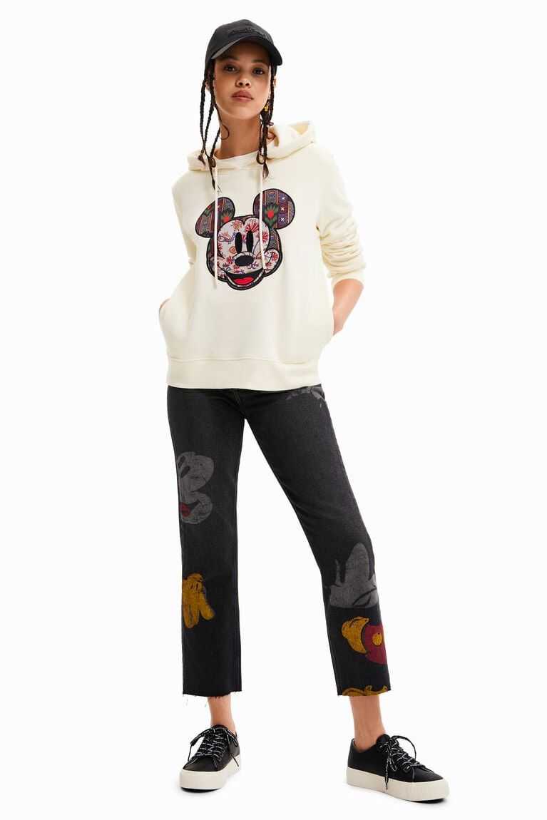 Sudaderas Desigual Large Disney's Mickey Mouse patch Mujer | UBY759486