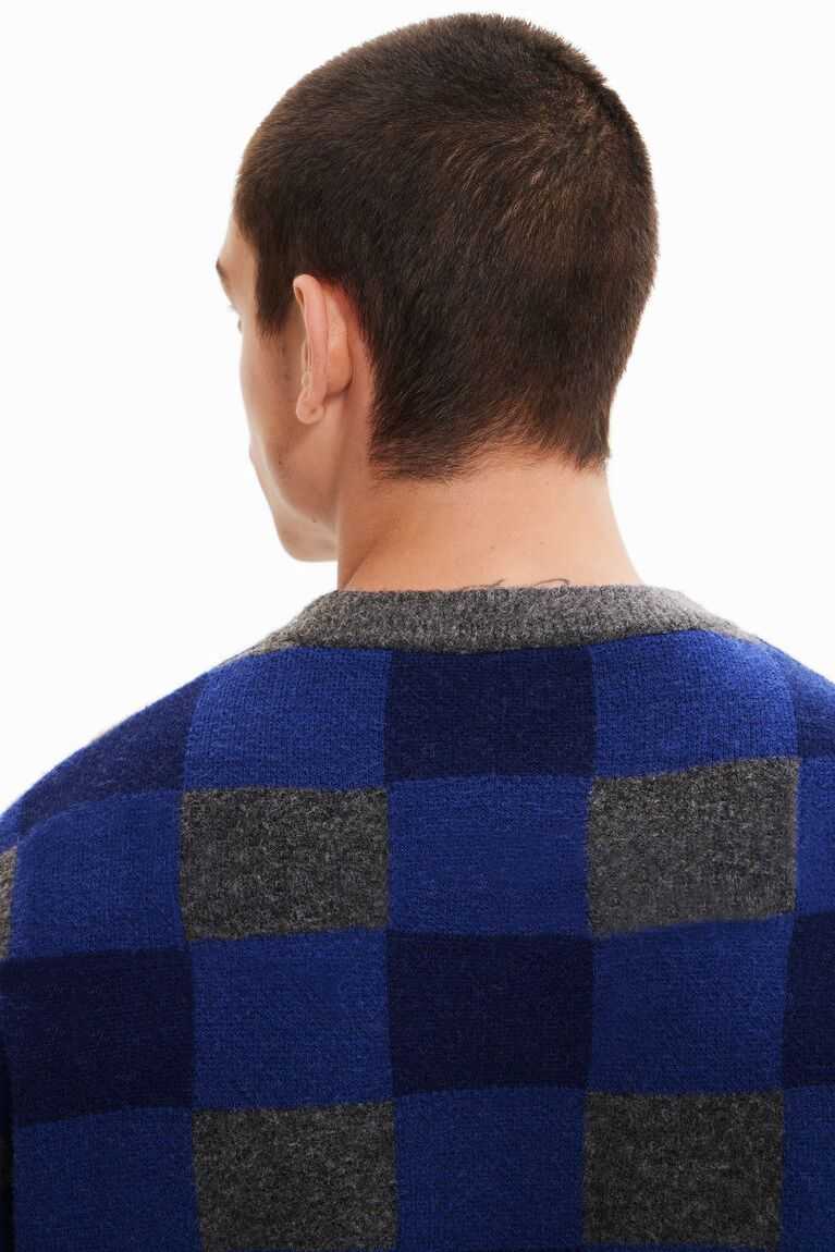 Sudaderas Desigual Loose checkerboard jumper Hombre | QXN198450