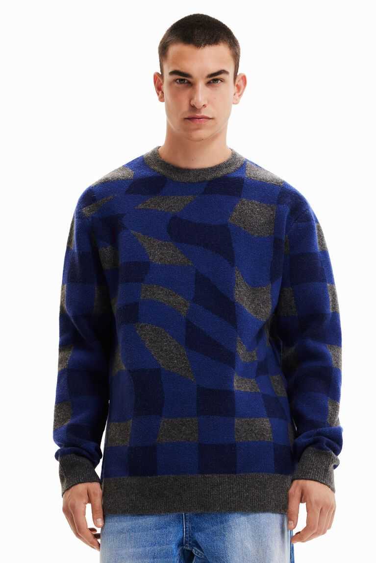 Sudaderas Desigual Loose checkerboard jumper Hombre | QXN198450