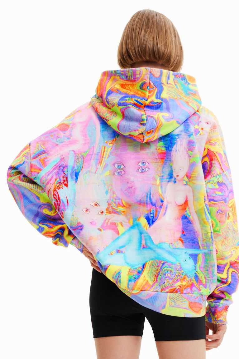 Sudaderas Desigual Maria Escote oversize spirits hoodie Mujer | XFO581076