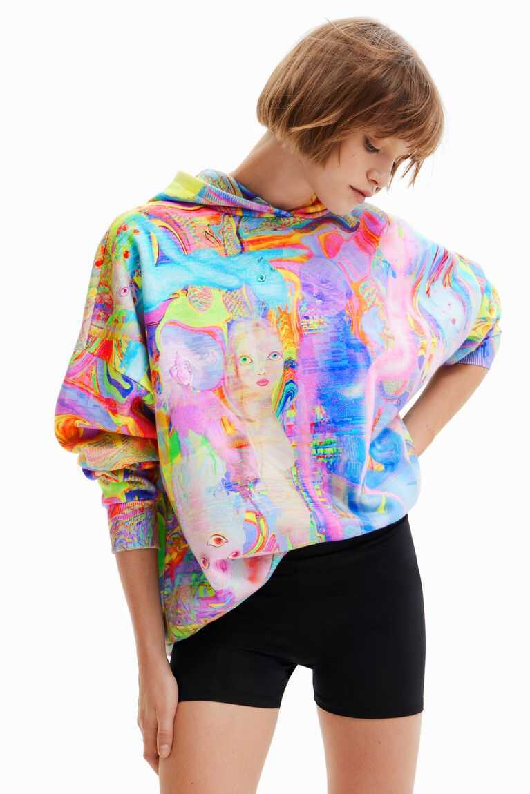 Sudaderas Desigual Maria Escote oversize spirits hoodie Mujer | XFO581076