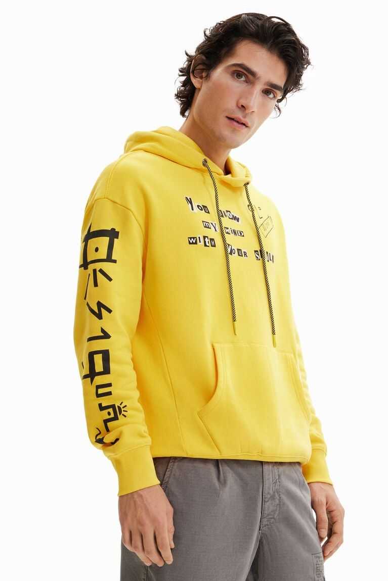 Sudaderas Desigual Message hoodie Hombre | FRN509628