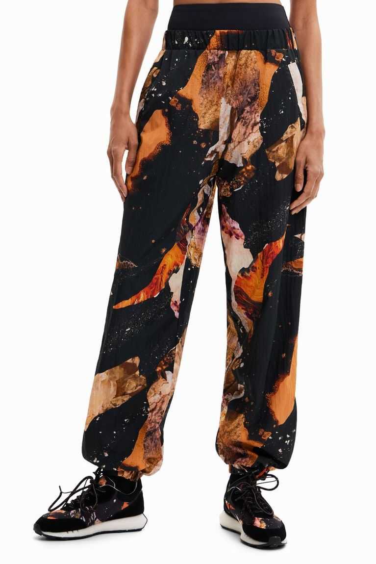 Sudaderas Desigual Mineral-effect print joggers Mujer | XVL395806