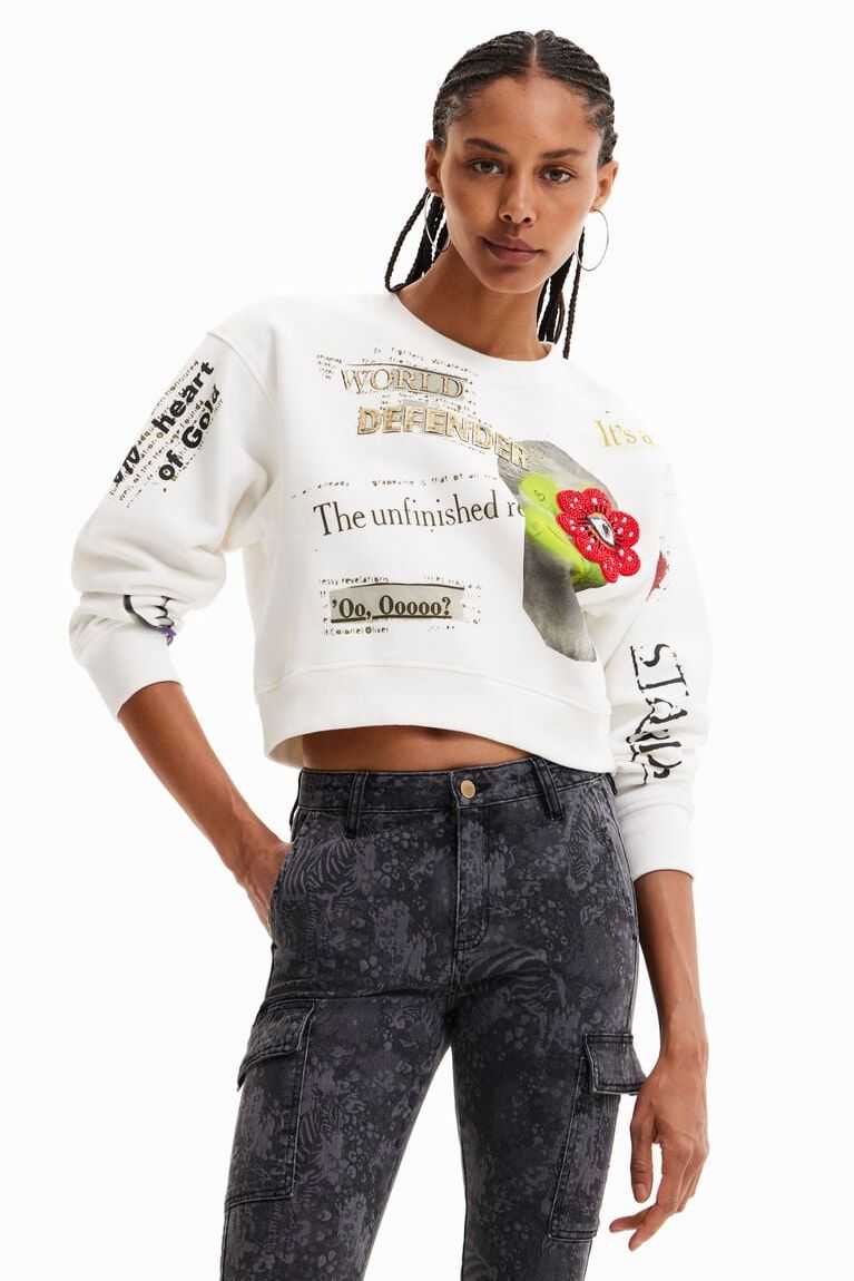 Sudaderas Desigual Newspaper text Mujer | PRL104269