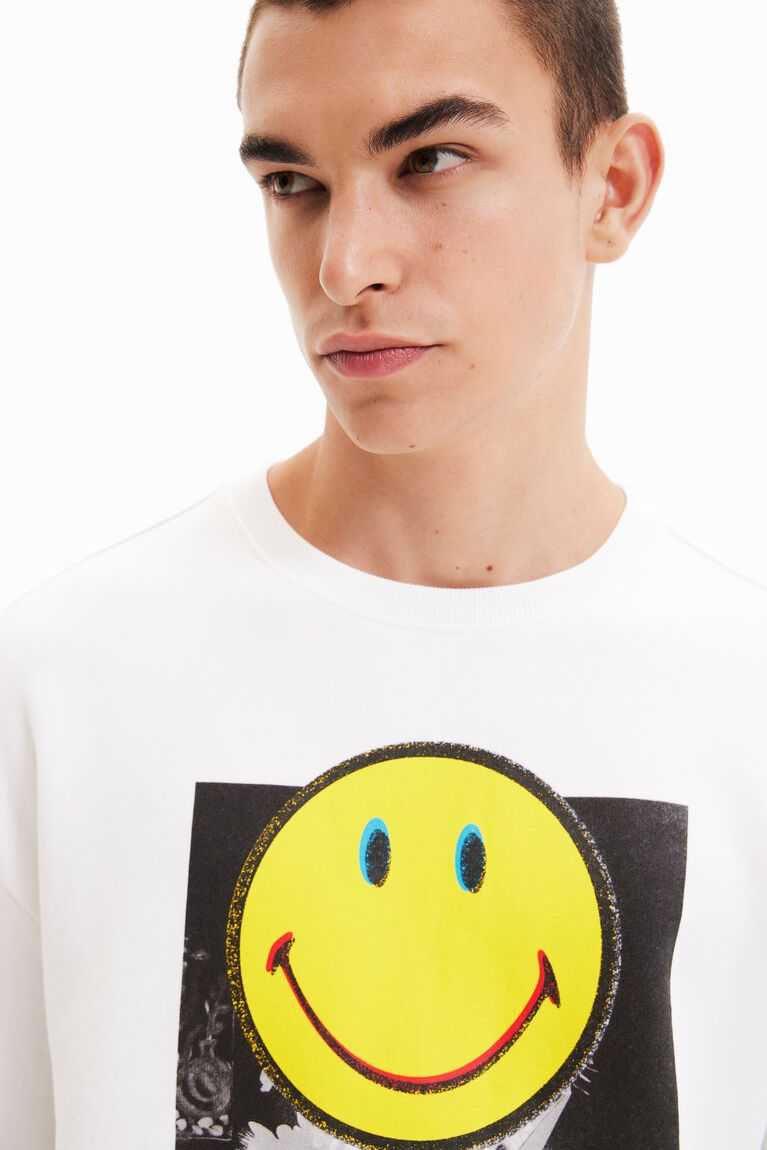 Sudaderas Desigual Oversize Smiley Hombre | AMD085219