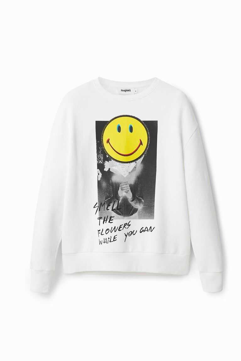 Sudaderas Desigual Oversize Smiley Hombre | AMD085219