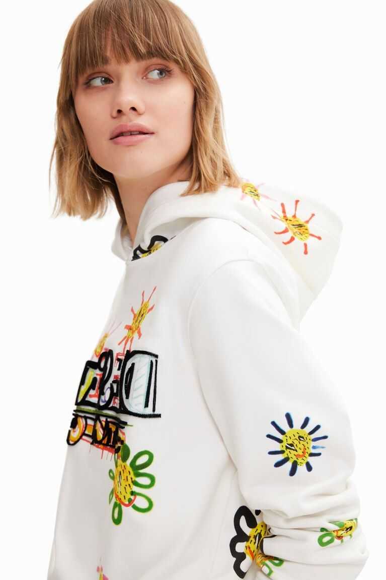 Suéteres Desigual Arty flocked sweatshirt Mujer | NSV610298