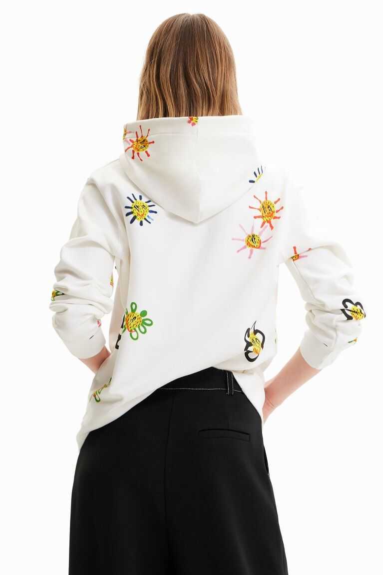 Suéteres Desigual Arty flocked sweatshirt Mujer | NSV610298