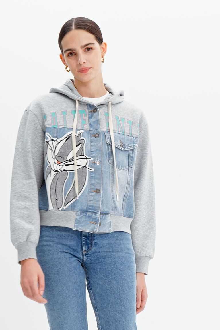 Suéteres Desigual Bugs Bunny trucker sweatshirt Mujer | HKF026784