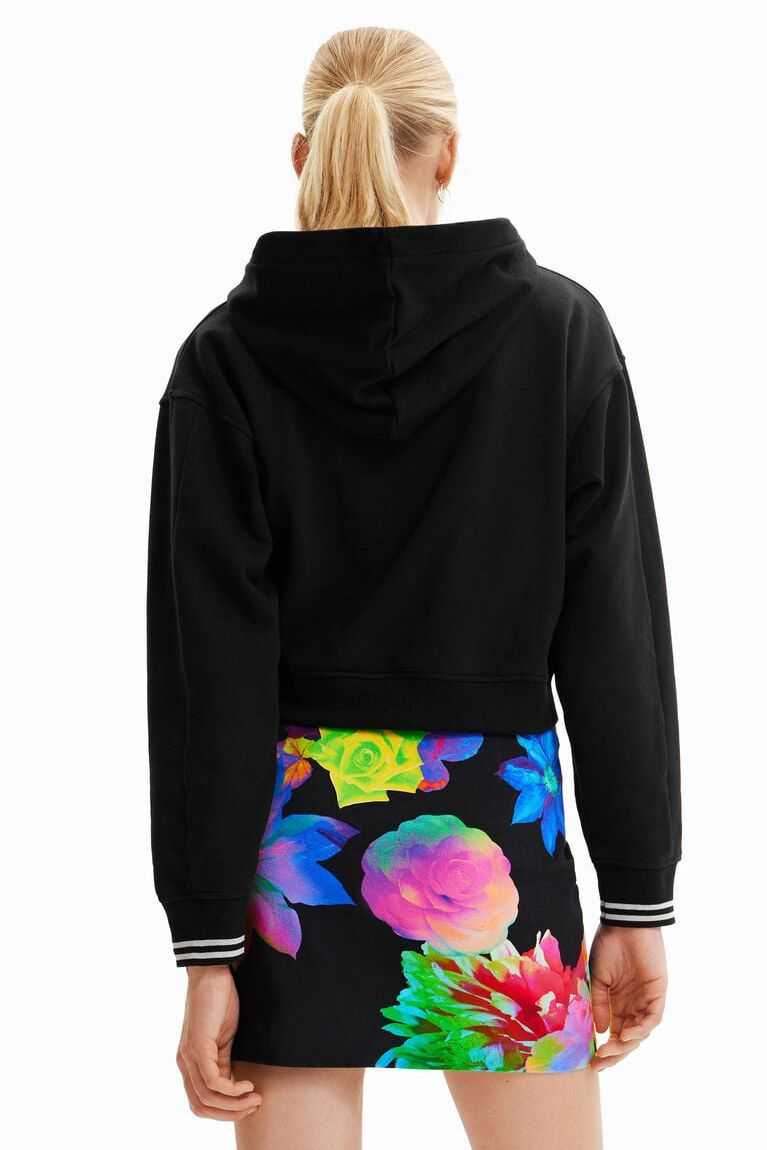 Suéteres Desigual Corta Change patch hoodie Mujer | VAM054621