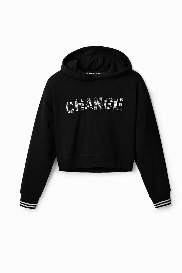 Suéteres Desigual Corta Change patch hoodie Mujer | VAM054621