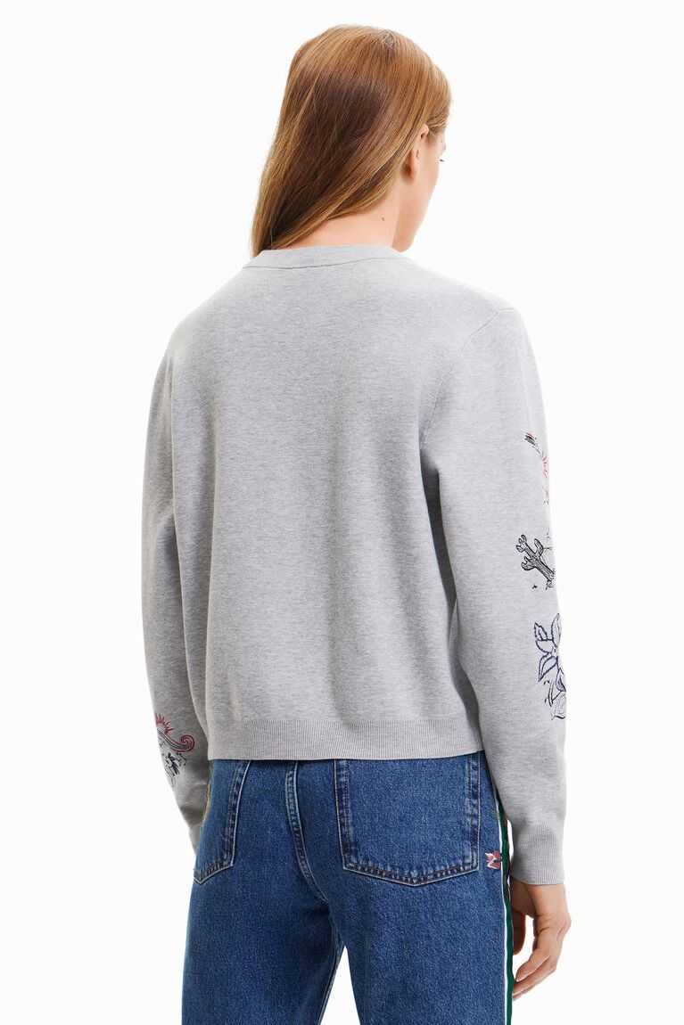 Suéteres Desigual Embroidered floral jumper Mujer | RJS809745