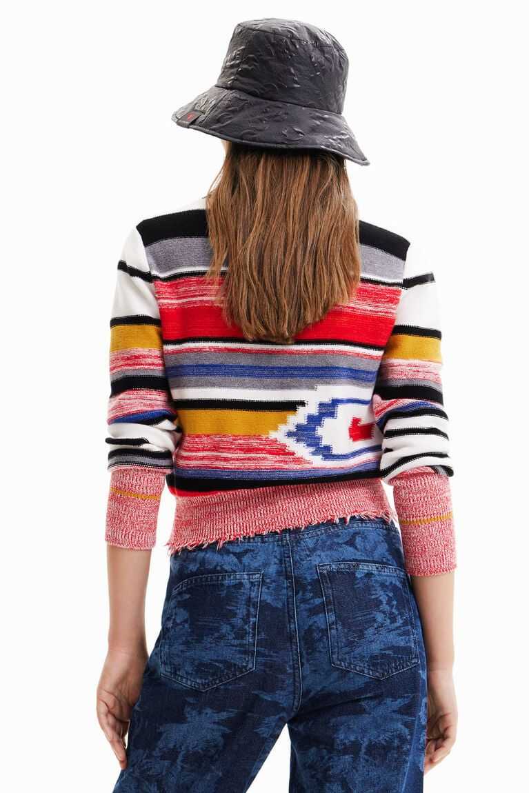 Suéteres Desigual Ethnic striped jumper Mujer | VTX908172