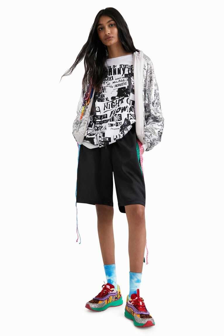 Suéteres Desigual Johnson Hartig sequined hoodie Mujer | PBW062785