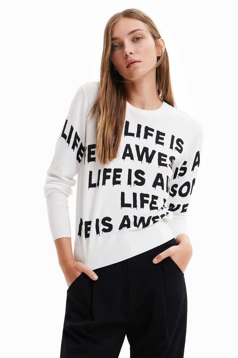 Suéteres Desigual Life is awesome pullover Mujer | DCO094735